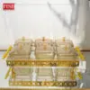 61aab8bb82fb8af0b9f4acada403e174.jpeg 1098-99 Acrylic Pattern Tray With Golden Handle Serving Tray Display Tray Dulang Hantaran Perkahwinan Wedding Gift Tray