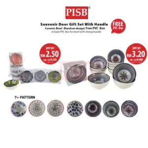 66e240eb5bedb25f4593657a2721074f.jpeg 2124/31/32 (8Pcs/12Pcs/Box) Turkish Design Ceramic Bowl With PVC Handle Box/Set Doorgift Mangkuk Seramik (Random Design)