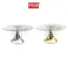 Y030302 Chrome Glass Base Gift Tray With Crystal / Dulang Hantaran Perkahwinan