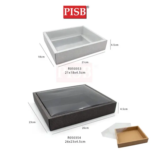 R050353/54 Glitter Transparent Window Gift Box Kotak Hantaran