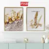 H1042/43 30*40CM State Art Paintings With Golden Frames
