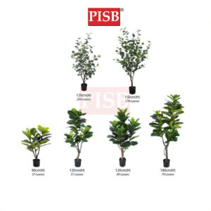 3010-3016 Fiddle Fig Eucalyptus Tree Artificial Plant 90/120/150/180CM