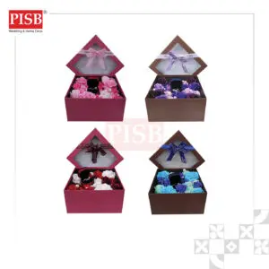 SH1016 SOAP FLOWER IN BOX WITH RING BOX