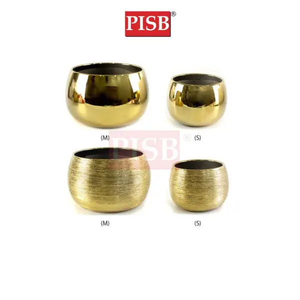 7066/67 Plating Brushed Gold Ceramic Decorations Craft Vase Ornament Pasu Bunga