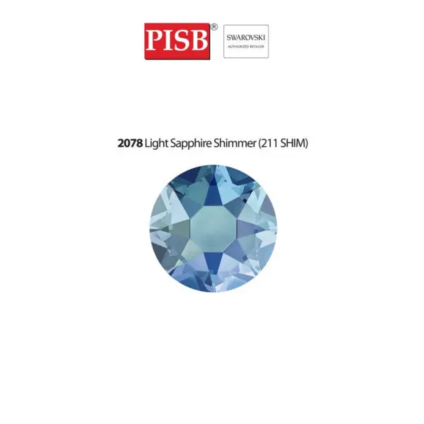 2038 2078 SS10-SS34 SWAROVSKI HOTFIX CLR EFFECT 211 SHIM LIGHT SAPPHIRE SHIMMER