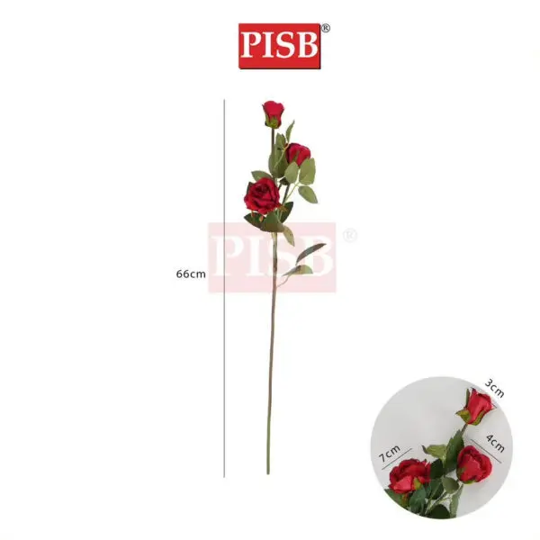 3006 66CM Garden Rose Artificial Flower Bunga Hiasan (3 Heads/Stalk)