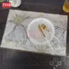 2008-2014 Goldish Flower Design Placemat Dining Table Mat Washable Non Slip Kitchen Tableware Placemat Pelapik Alas Meja