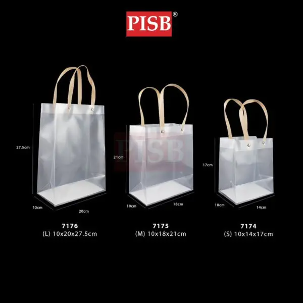 7174/75/76 (10Pcs/Pkt) Premium Transparent PVC Gift Bag Doorgift Bag