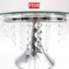Y030302 Chrome Glass Base Gift Tray With Crystal / Dulang Hantaran Perkahwinan