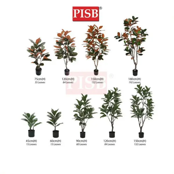 9413395d7eb69999b994853326b0c1c1-1.jpeg 3025-3035 Red Variegated Rubber Artificial Tree 45/60/75/90/120/150/180CM