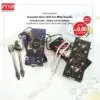 0482(20Pcs/Bundle)Flower Printed Spoon Fork Tasbih Souvenir Door Gift Set With Handle Sudu Garfu Tasbih Wedding Doorgift