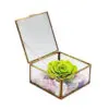 SSH1055/56/57/71 Golden Vintage Glass Square Jewelry Box