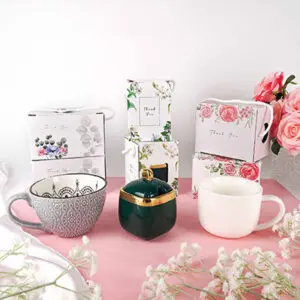 (10Set) Bundle Deal Wheat Straw Tableware Cutlery With Gift Box Mangkuk Botol Air Gelas Doorgift Souvenir Perkahwinan