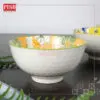 2140/41 12PCS Flower Motif Design Bohemia Turkish Ceramic Bowl With PVC Handle Box/Set Wedding Doorgift Mangkuk Seramik