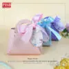 2138-39 (10Pcs/Pkt) Leather Mini Bag With Ribbon Mini Goodies Bag Doorgift Bag Wedding Beg Goodies Kahwin Bag Kenduri