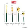 b09db5417fe898c8444170a50e8e3edc-1.jpeg WD1169 24Pcs Stainless Steel Nordic Cutleries Viral Sudu Kayangan Sudu Hotel Dinnerware Set Sudu Spoon Set