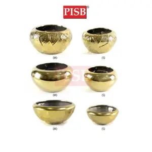 b5e6aca535a5b6059c764d8bae71b114.jpeg 7056/57/68 Frosted Plating Gold Ceramic Decorations Craft Vase Ornament Pasu Bunga