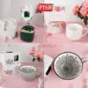 2303-05 Ceramic Mug With Flower Printed Handle Box/Set Doorgift Mug Dengan Kotak (6Pcs/Pkt)