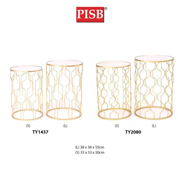 TY1437/2080 Mirrored Round Console Table