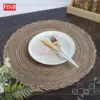 2018-2019 Braided Style Round Placemat Dining Table Mat Washable Non Slip Kitchen Tableware Placemat Pelapik Alas Meja