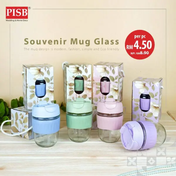 cc4d2cd511b2b2d77e6f58d47be58bd0.jpeg 2127(6Pcs/Pkt)Souvenir Mug Glass Portable Macaron Water Drinking Cup Travel Dual-use Straw Mug Bottle Doorgift Mug Cawan