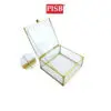 SSH1055/56/57/71 Golden Vintage Glass Square Jewelry Box