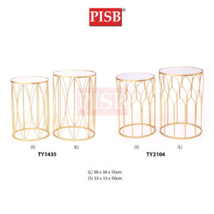 TY1435/2104 Mirrored Round Console Table