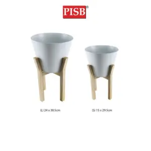 d9cda31b26b16b0adfafee29f6361931-1.jpeg TY1507 White Metal Flower Tree Pot With Wooden Stand