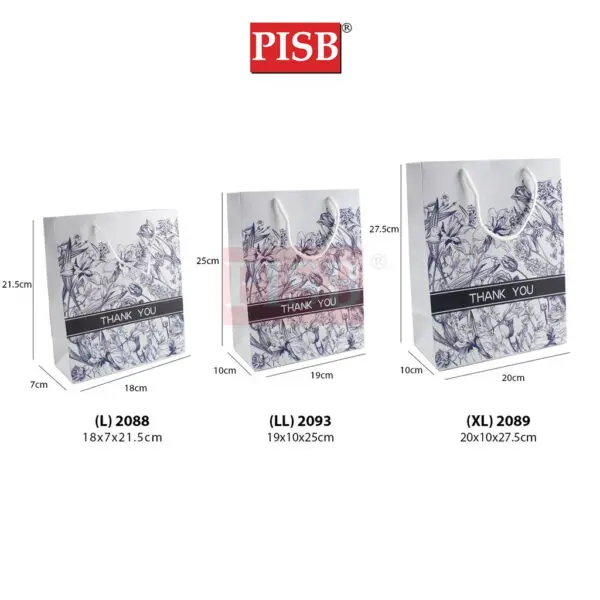 2088-93 (10Pcs/Pkt) Premium Flower Design Gift Bag Paper Bag