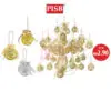 2115 (25Pcs/Pkt) 8cm Round Decorative Ball Souvenir With Ribbon Door Gift Bunga Telur Gantung