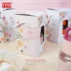 2147 (1Pcs) 300ML Mini Bottle Souvenir With Floral Printed Handle Box Doorgift Mini Botol Cawan Air Bekas Kaca Serbaguna