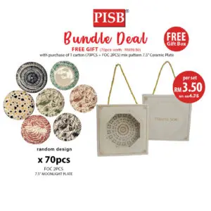 4abc044b6fea513279e66b6e0ba8508b.jpeg 0912 (70Pcs/Ctn + 2Pcs FOC) Bundle Deal 7.5" Ceramic Moonlight Plate / Set Doorgift Souvenir Pinggan Piring Murah