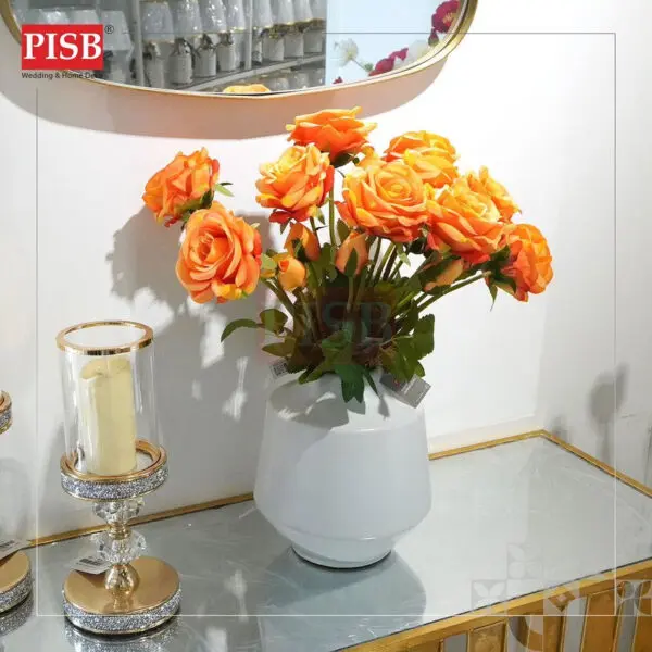 2227 46CM Rose Spray Artificial Flower Bunga Hiasan Viral Bunga Dulang Hantaran Perkahwinan Hand Bouquet (2 Heads/Stalk)