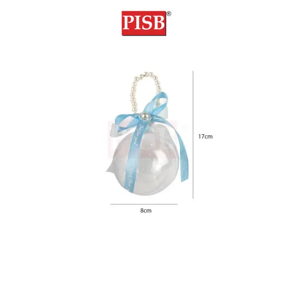 2123 Round Decorative Acrylic Ball Souvenir With Ribbon Door Gift (25pcs/Box)