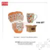 2424(48Set/Ctn)Souvenir Floral Ceramic Mug With Floral Gift Holder Box Doorgift Mug Cawan Seramik Murah Wedding Gift Mug