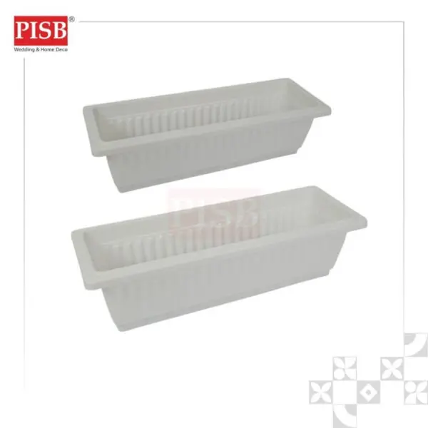 86006ae2a42f2a54f1339eb69f28253e.jpeg 2846/47 White Rectangle Plastic Vase Flower Pot Stand Pasu Plastik Pasu Bunga Hiasan Rumah Indoor Outdoor Home Decor