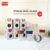bb02da03a6cf219661ca985d8d046848.jpeg 2152 (1Pcs) 460ML Souvenir Straw Mug Glass Heat Cold Resistant Water Bottle Viral Travel Mug Doorgift Mug Cawan Gelas