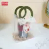 7183/84 (10Pcs/Pkt) Leather Handle PP Bag Transparent Bag Goodies Bag Wedding Plastic Doorgift Beg Wedding Gift Bag