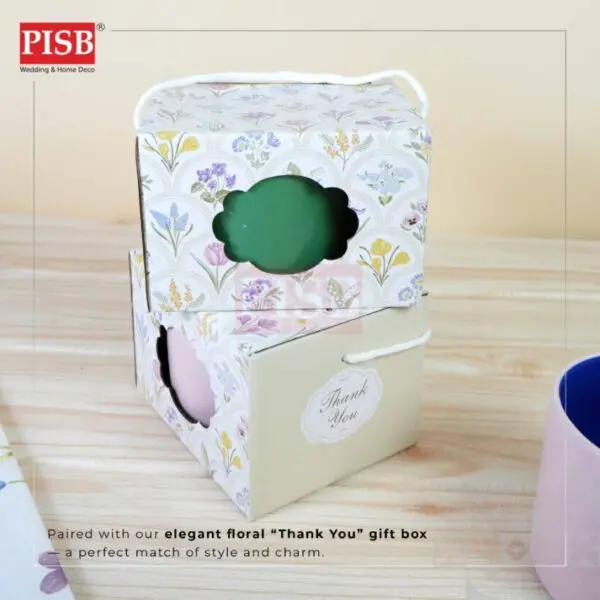 83ca87b59559e3fe623874b5eafb180f.jpeg 2426 (2Box/Pkt)(Random Colour)Duo Colour Ceramic Cup Set With Printed Handle Box Set Doorgift Souvenir Mug Cawan Murah