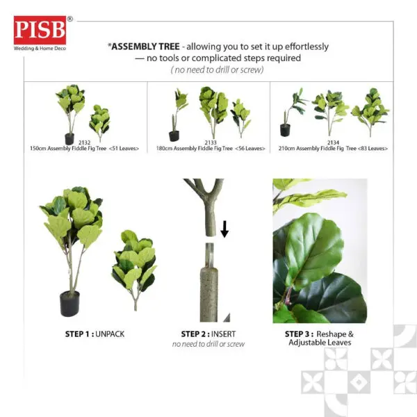 e8fee0e453e3800dbfb0b51fe2fa38b3-1.jpeg 2132-2134 Assembly Fiddle Fig Tree Artificial Plant 150/180/210CM