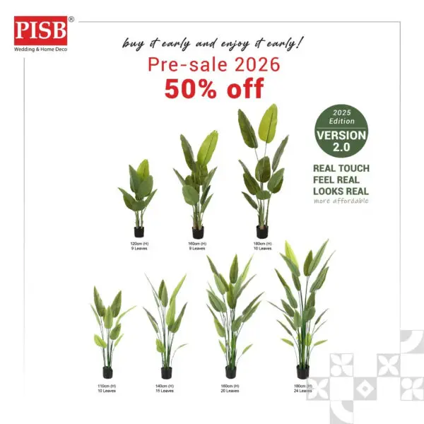 2121-27 3D Premium Skybird Tree Banana Tree Pokok Hiasan Viral Pokok Skybird Pokok Pisang Artificial Plant Home Decor