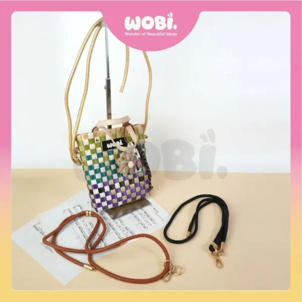 2012 WOBI Adjustable Leather Lanyard Crossbody Strap Shoulder Bag Phone Accessories Tali Telefon Beg Sandang Beg Silang