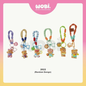 2022 (Random) WOBI Butterbear Keychain Cute Cartoon Pendant Versatile Accessory Gift Hiasan Aksesori Bag Kunci Serbaguna