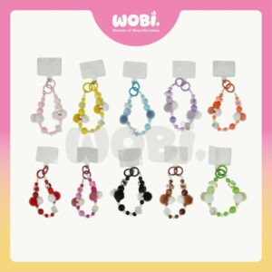 2019 WOBI Pompom Versatile Chain Colourful Fashion Lanyard Jewelry Gifts Handphone Case Hanging Aksesori Telefon Beg