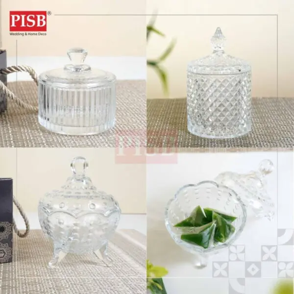 2227-29(48Pcs/72Pcs/Ctn)Premium Sugar Bowl Doorgift Kaca Crystal Glass Doorgift Souvenir Bekas Kaca Goodies Exclusive