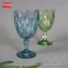 2010 (4Pcs/Box) 4 Colour Glass Diamond Dessert Cup Drinking Glassware Doorgift Souvenir Mug Cawan Gelas Murah