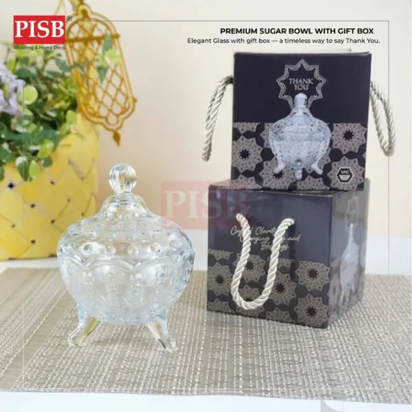 2227-29(48Pcs/72Pcs/Ctn)Premium Sugar Bowl Doorgift Kaca Crystal Glass Doorgift Souvenir Bekas Kaca Goodies Exclusive