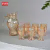 d170dbdf49fc5212bce9d9efa9da6b7d.jpeg 1051/53 Amber Transparent Jug Set Premium Thick Glass Jug Water With Cup Juice Serving Jug Set Jag Air Bersama Cawan