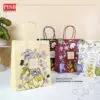 2164 (10Pcs/Pkt) Floral Kraft Design Paper Bag Gift Bag Retail Bag Color Kraft Paper Bag Beg Kertas Wedding Birthday Bag