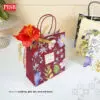 2164 (10Pcs/Pkt) Floral Kraft Design Paper Bag Gift Bag Retail Bag Color Kraft Paper Bag Beg Kertas Wedding Birthday Bag